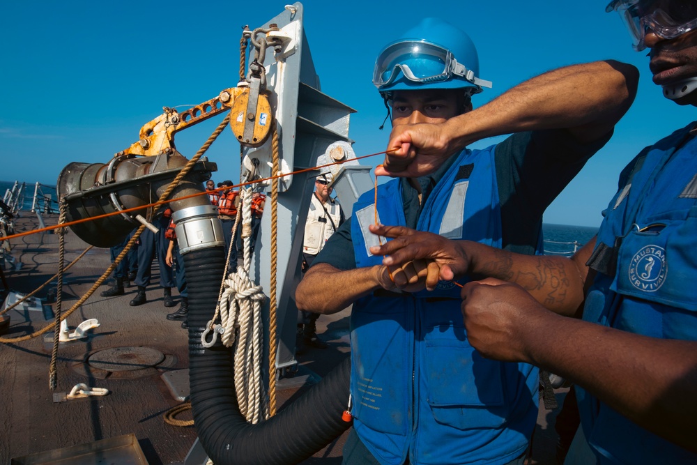 USS Winston S. Churchill (DDG 81) Conducts Replenishment-at-Sea