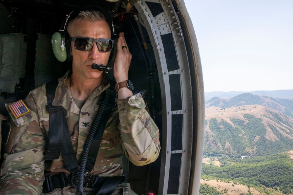 Maj. Gen. Mark McCormack visits Camp Bondsteel