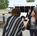 Gina Koehler, spouse of Adm. Steve Koehler, commander, U.S. Pacific Fleet tours facilities on JBER