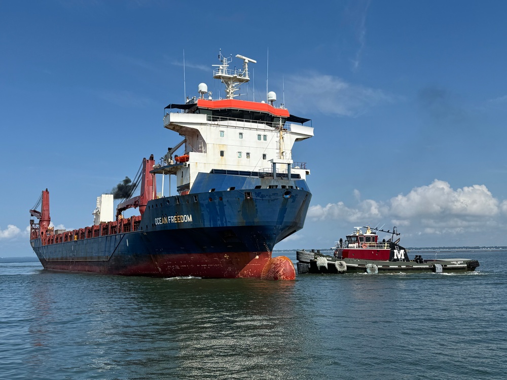 Cargo Ship Ocean Freedom Arrives Naval Station Norfolk in Time for Annual Re-Supply Mission