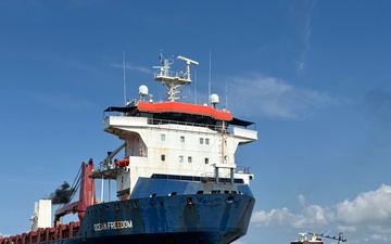 Cargo Ship Ocean Freedom Arrives Naval Station Norfolk in Time for Annual Re-Supply Mission