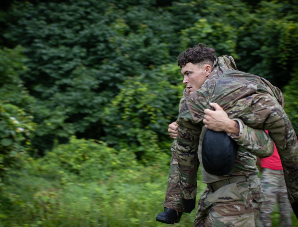 Spc. Logan J. Rutledge carries the fallen, Best Warrior 2025