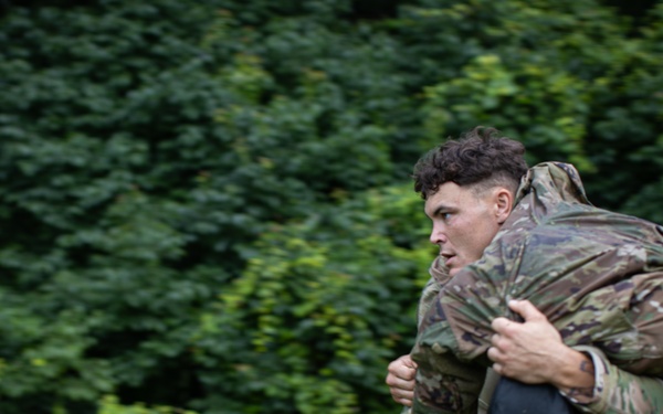 Spc. Logan J. Rutledge carries the fallen, Best Warrior 2025