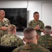Acting Chief of Naval Operations Adm. Jim Kilby and Fleet Master Chief Johannes Gonzalez visit Naval Chaplaincy School