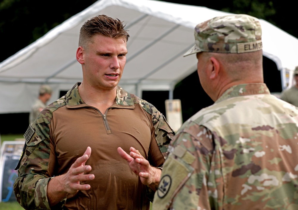 Spc. Jaden Hughes takes on the Medal of Honor Run for the Army National Guard's 2025 Best Warrior Competition