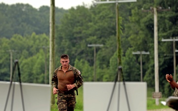 Spc. Jaden Hughes takes on the Medal of Honor Run for the Army National Guard's 2025 Best Warrior Competition
