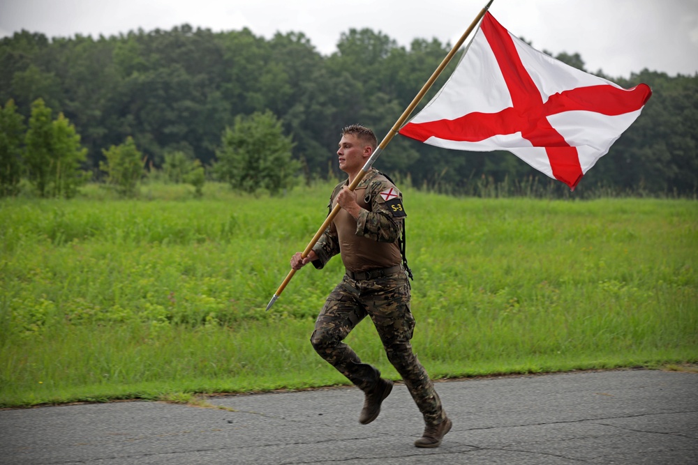 Spc. Jaden Hughes takes on the Medal of Honor Run for the Army National Guard's 2025 Best Warrior Competition