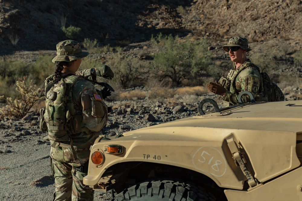 127th Military Police Company patrols southern border near Wellton