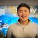 Intern David Fu Poses for Photo at Edwards Air Force Base