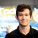 Intern Alexander Glotov Poses for Photo at Edwards Air Force Base