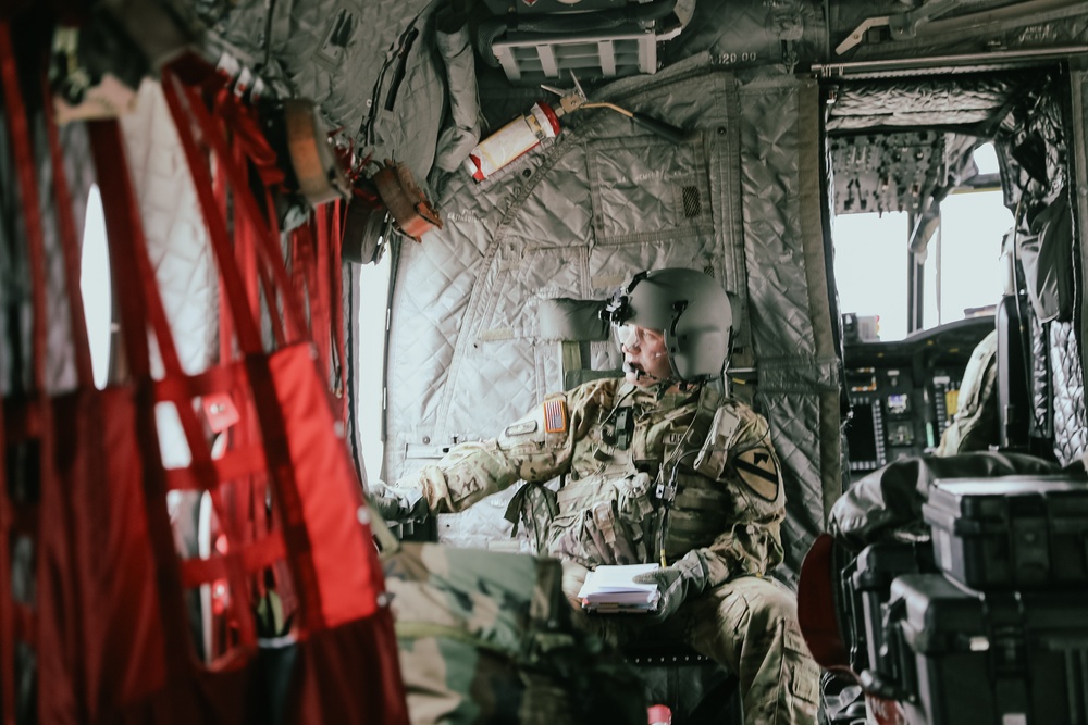1st Air Cavalry Brigade Commander takes flight