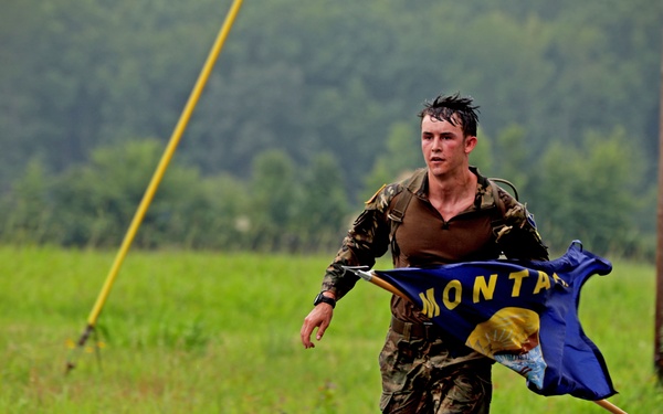 Competitors in the Army National Guard's 2025 National Best Warrior Competition take on the Medal of Honor Run