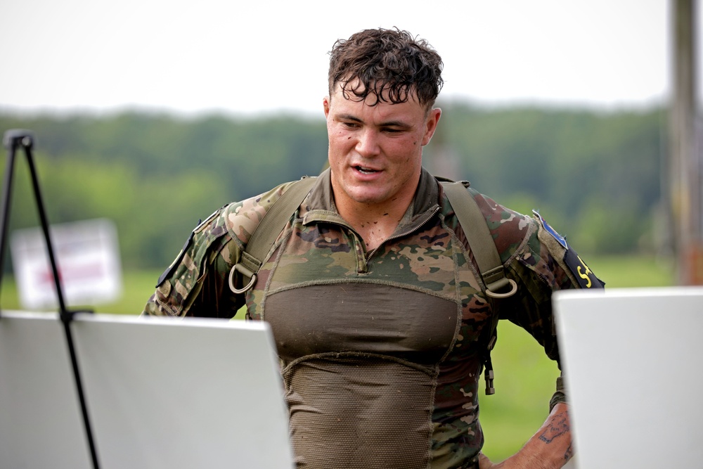 Competitors in the Army National Guard's 2025 National Best Warrior Competition take on the Medal of Honor Run