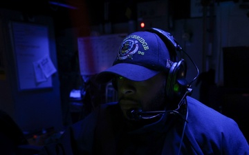 USS Bainbridge (DDG 96) Sailor Stands Watch