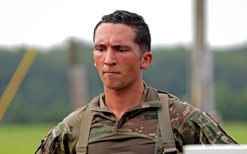 Competitors in the Army National Guard's 2025 National Best Warrior Competition take on the Medal of Honor Run