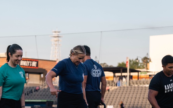 XVIII Airborne Corps PT at Segra Stadium