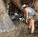 U.S Army Lt. Emily Ake works with cadaver dogs during search, recovery mission