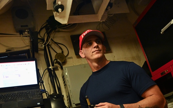 Coast Guard Cutter Stratton crewmembers conduct training at sea