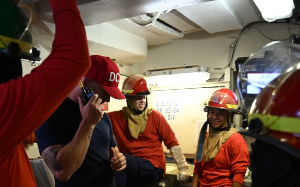 Coast Guard Cutter Stratton crewmembers conduct training at sea