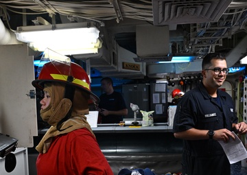 Coast Guard Cutter Stratton crewmembers conduct training at sea