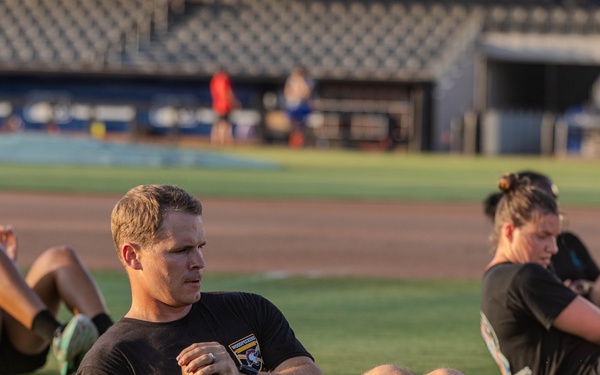 XVIII Airborne Corps Physical Training at Segra Stadium