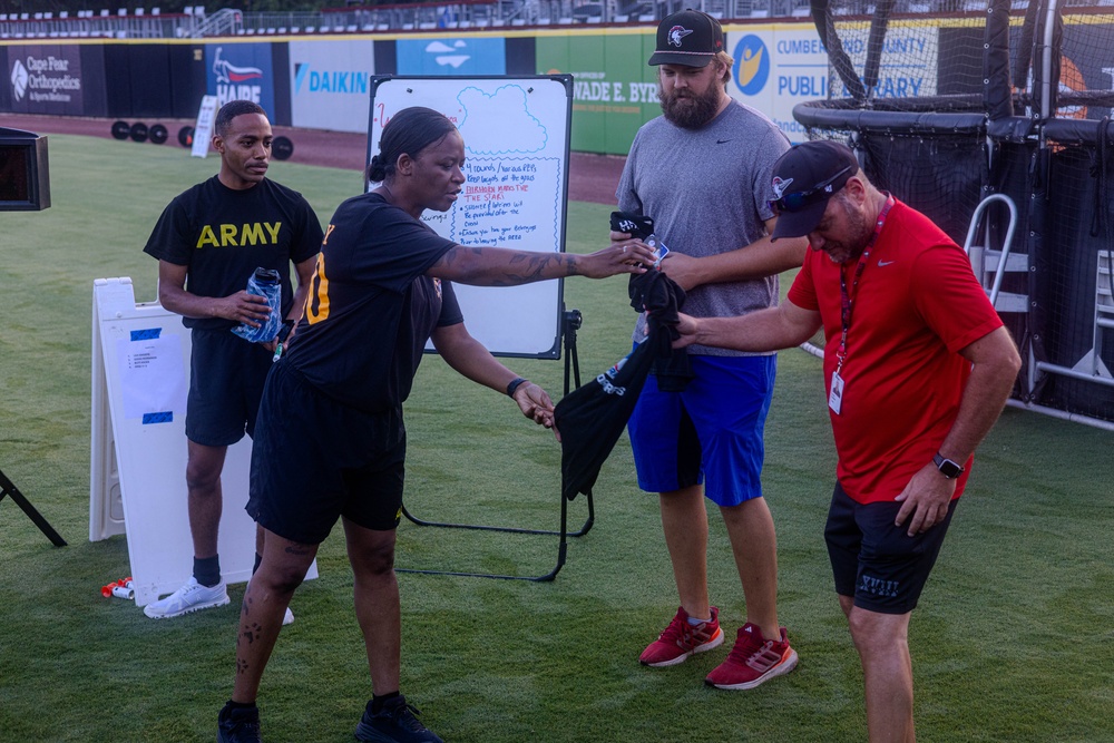 XVIII Airborne Corps Physical Training at Segra Stadium