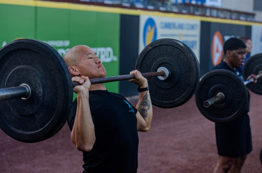 XVIII Airborne Corps Physical Training at Segra Stadium