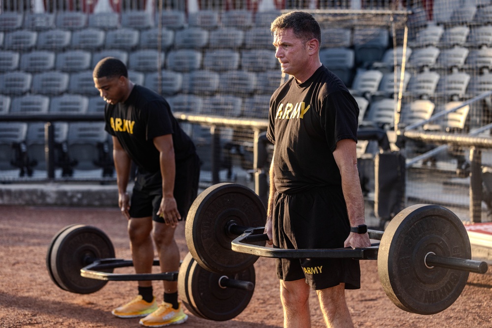 XVIII Airborne Corps Physical Training at Segra Stadium