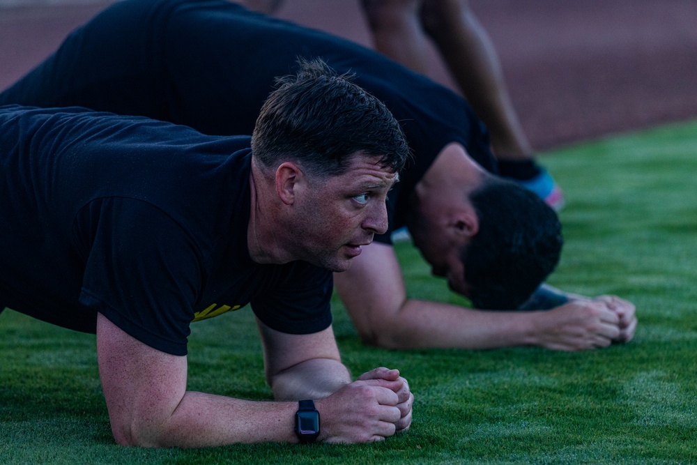 XVIII Airborne Corps Physical Training at Segra Stadium