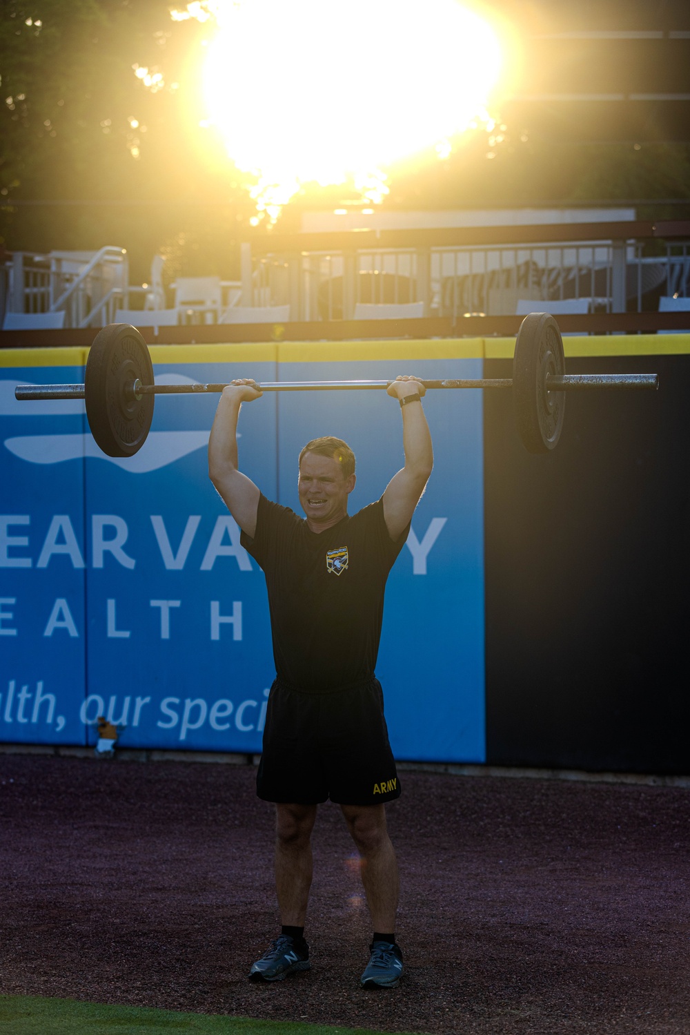 XVIII Airborne Corps Physical Training at Segra Stadium