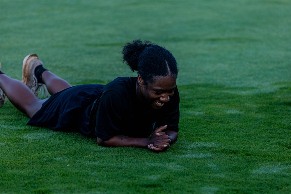 XVIII Airborne Corps Physical Training at Segra Stadium