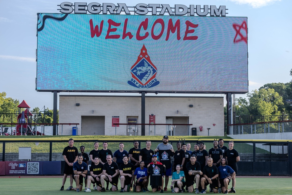 XVIII Airborne Corps Physical Training at Segra Stadium