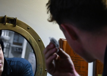 Coast Guard Cutter Stratton crewmembers conduct training at sea