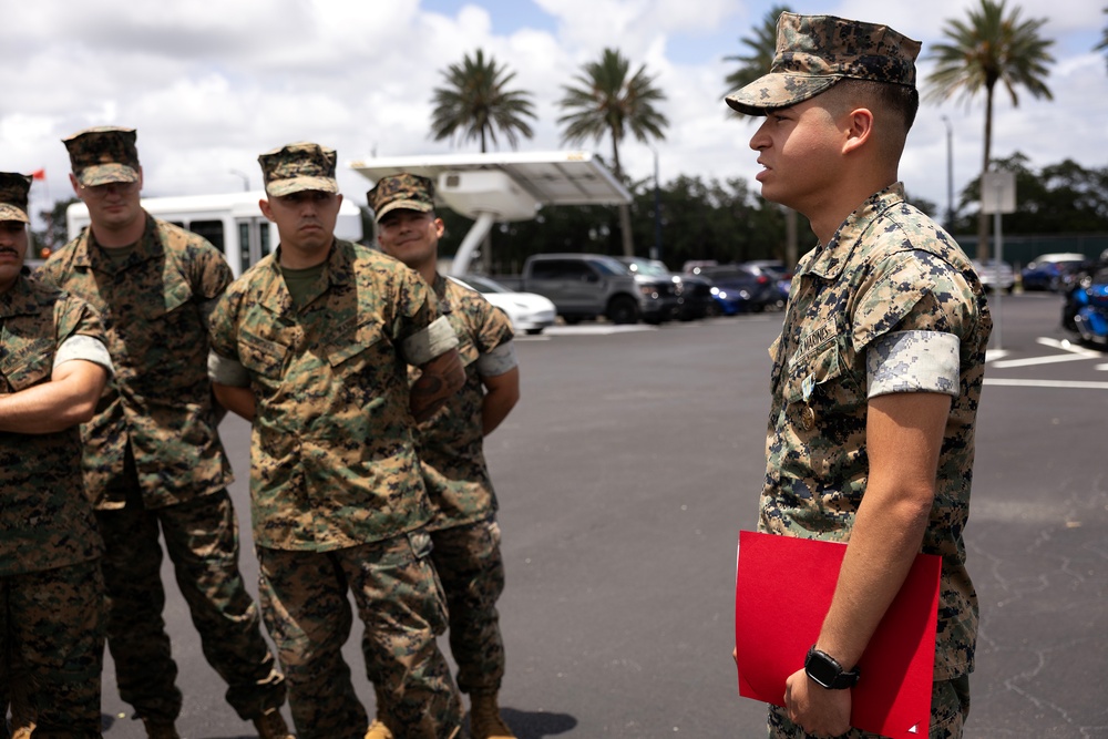 Marine's 500+ Hours with Autism Soccer Earn Top Volunteer Medal
