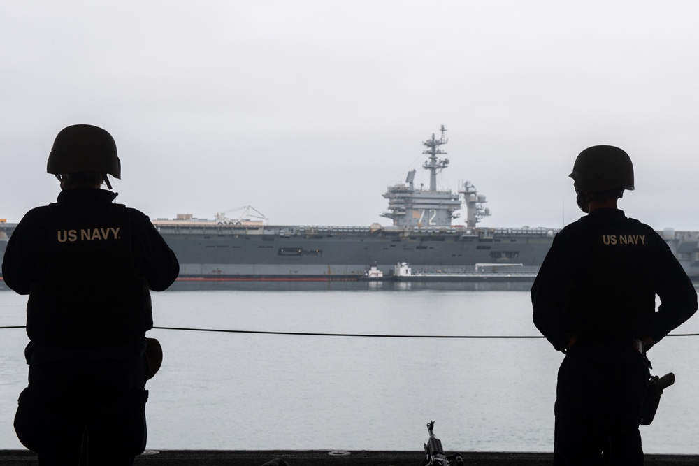 USS Theodore Roosevelt Departs San Diego
