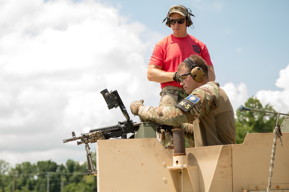 Sgt. Luke Entz conducts Mounted Gunnery - 2025 National Best Warrior