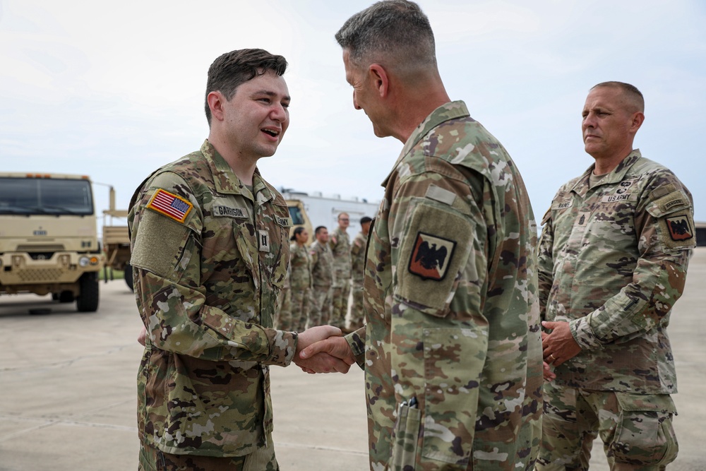 Nordhaus, Raines, visit Guardsmen on duty supporting Texas flood response