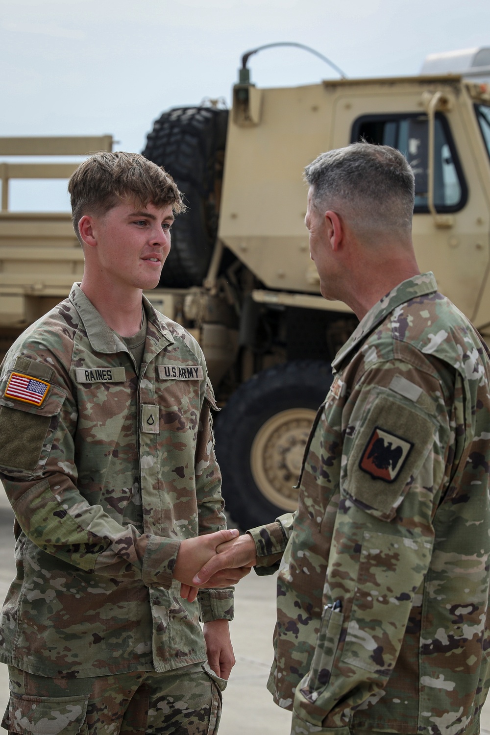 Nordhaus, Raines, visit Guardsmen on duty supporting Texas flood response
