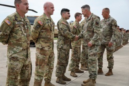 Nordhaus, Raines, visit Guardsmen on duty supporting Texas flood response