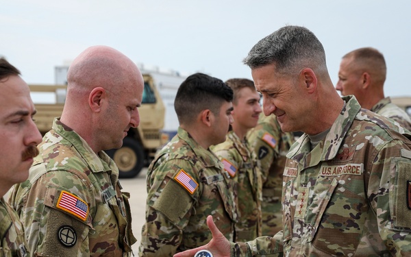 Nordhaus, Raines, visit Guardsmen on duty supporting Texas flood response