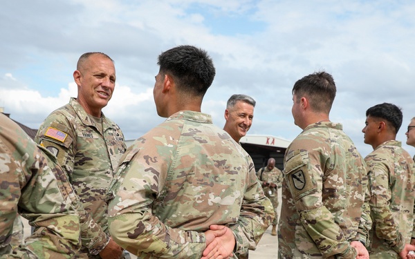Nordhaus, Raines, visit Guardsmen on duty supporting Texas flood response