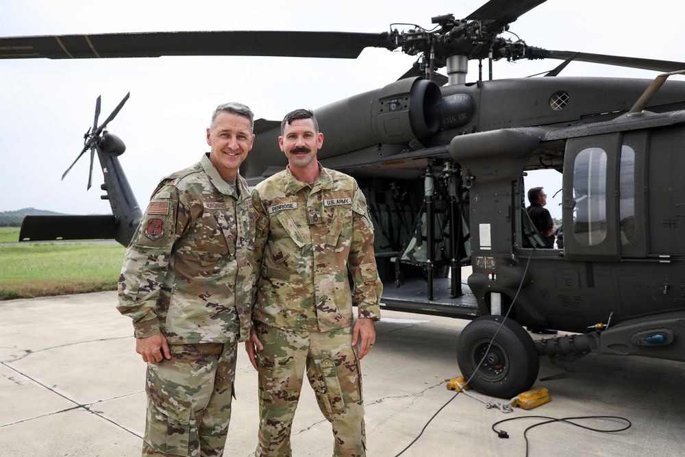 Nordhaus, Raines, visit Guardsmen on duty supporting Texas flood response
