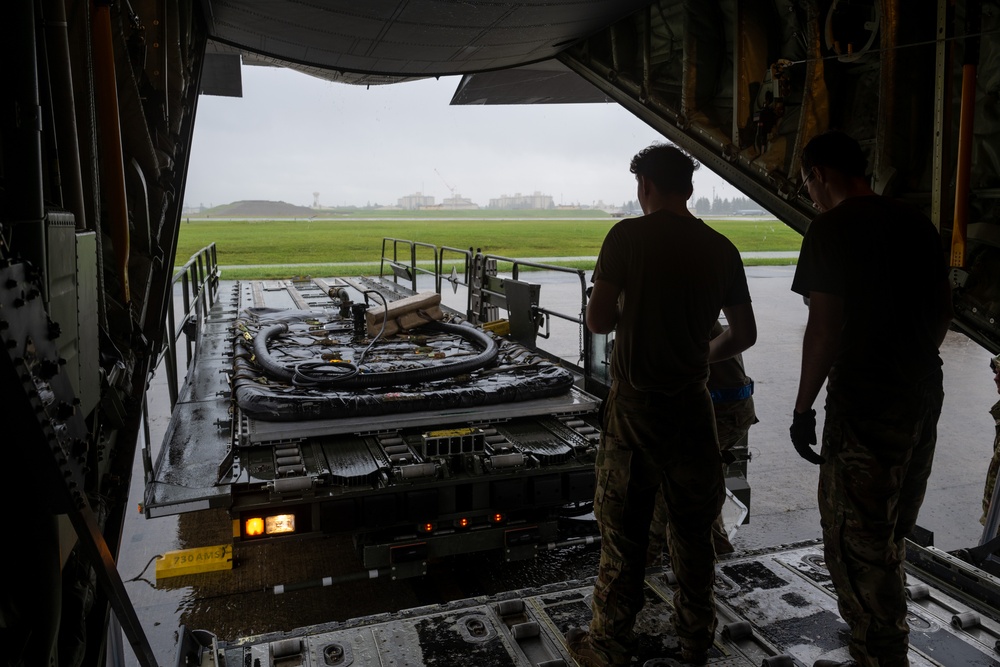 The U.S. Air Force delivers fuel to U.S. Marines