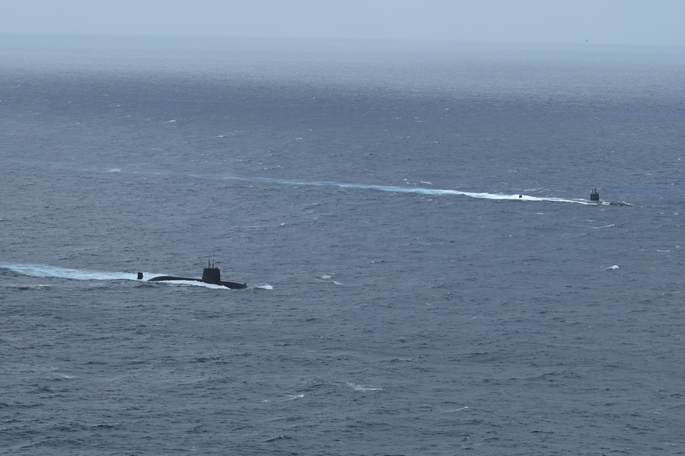 USS Santa Fe (SSN 763) and JMSDF submarine conduct a bilateral exercise