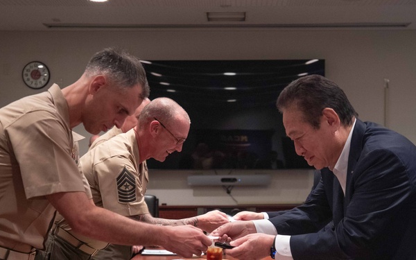ANA Meeting with Sgt. Major Armentrout at MCAS Iwakuni