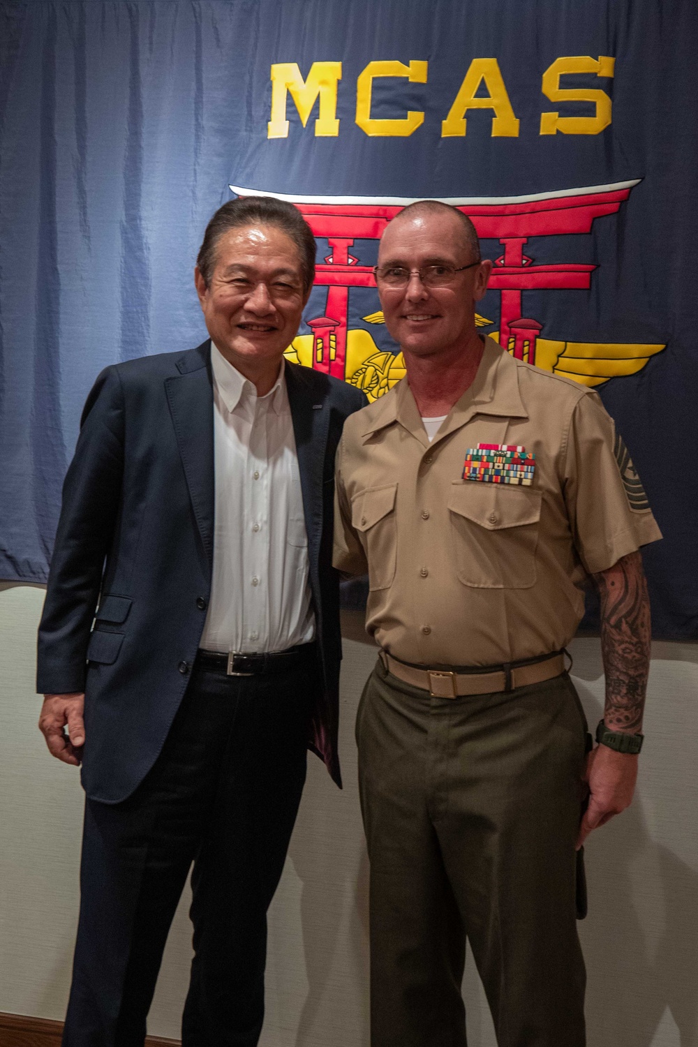 ANA Meeting with Sgt. Major Armentrout at MCAS Iwakuni