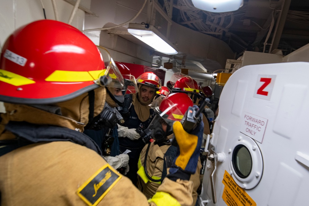 USS America (LHA 6) Conducts Firefighting Training during Exercise Talisman Sabre