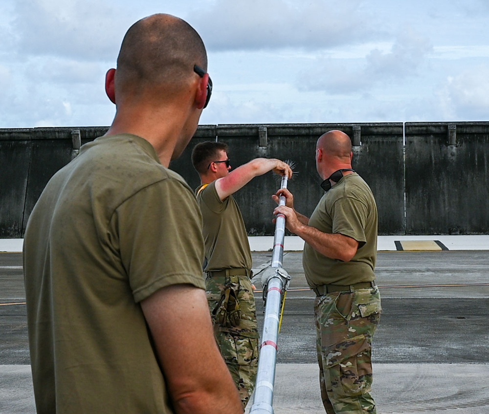 11th AXMS, 187th AMXS set up lighting protection system and travel pods