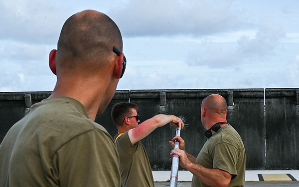 11th AXMS, 187th AMXS set up lighting protection system and travel pods