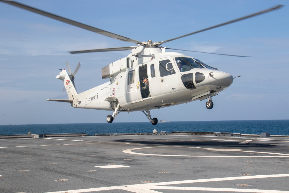 USS Santa Barbara (LCS 32), Royal Thai Navy Conduct Deck Landing Qualifications